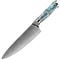 8 Inch Damascus Steel Chef Knife With Abalone Shell Handle Professional Kitchen Blade 4