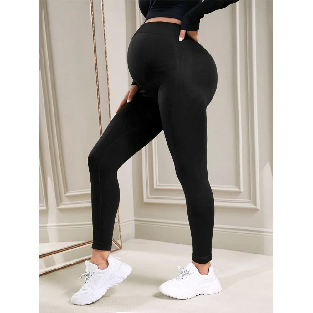 High Waist Maternity Leggings For Pregnant Women With Belly Support Fitness Shapewear 1