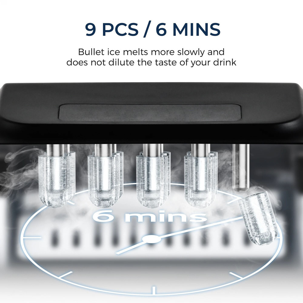 Compact Countertop Ice Maker With Fast 6 Minute Cycle And Auto Cleaning Function 2
