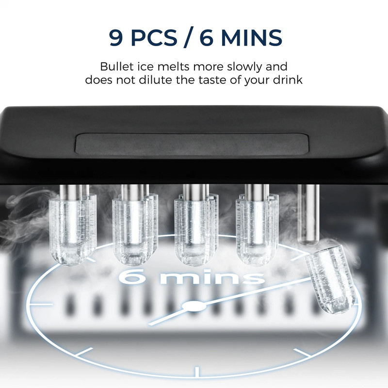 Compact Countertop Ice Maker With Fast 6 Minute Cycle And Auto Cleaning Function 2