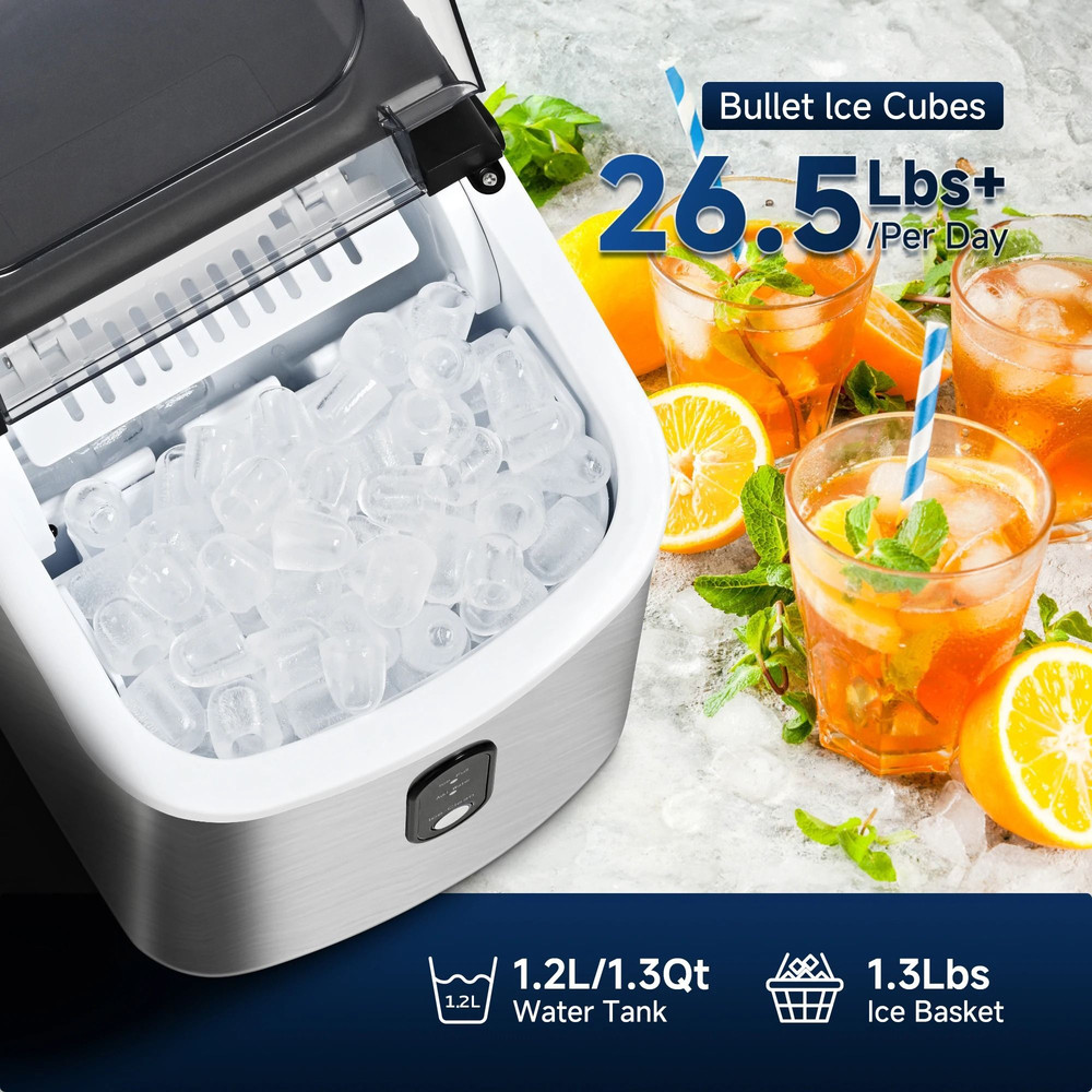 Compact Countertop Ice Maker With Fast 6 Minute Cycle And Auto Cleaning Function 3
