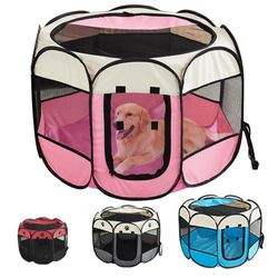 foldable pet tent and octagonal enclosure for cats and small dogs portable oxford cloth kennel