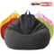 Cotton Linen Bean Bag Chair Cover Unfilled Pouf Ottoman Floor Lounger 0