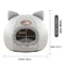 Warm Winter Cat Cave Bed With Removable Cushion 10