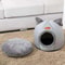 Warm Winter Cat Cave Bed With Removable Cushion 1
