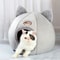 Warm Winter Cat Cave Bed With Removable Cushion 4