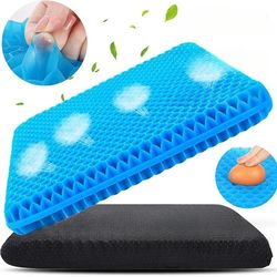double thick gel seat cushion for pressure relief and cooling comfort