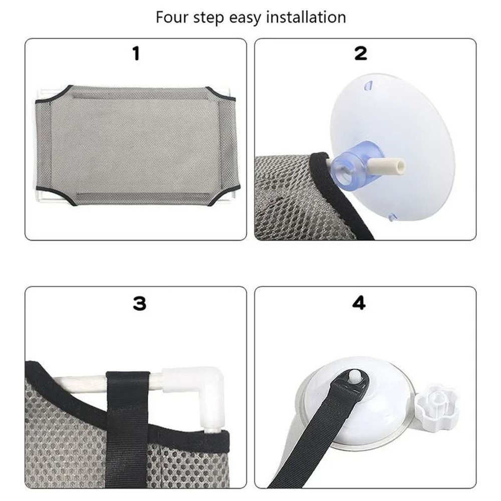Cat Window Hammock Bed With Suction Mount For Sunbathing And Play 4