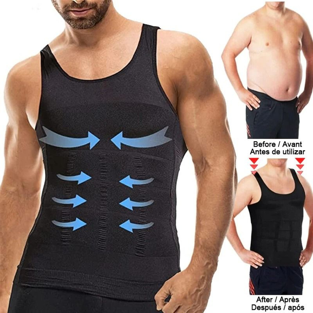 Mens Compression Shaper Vest For Slimming And Workout Support 1