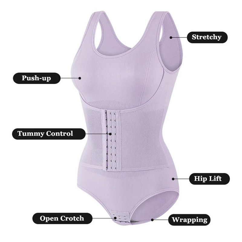 Womens Full Body Shaper With Zipper And Waist Belt For Tummy Control And Slimming Support 2