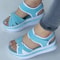Womens Color Block Wedge Sandals With Platform Heel For Summer Style And Comfort 2