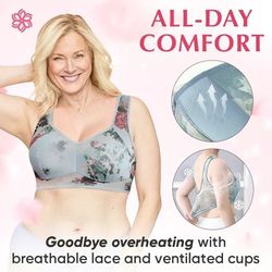everyday ice silk lace cooling comfort bra for women