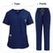 High Quality Women Medical Scrubs Set Nursing Uniform Top And Pants 9