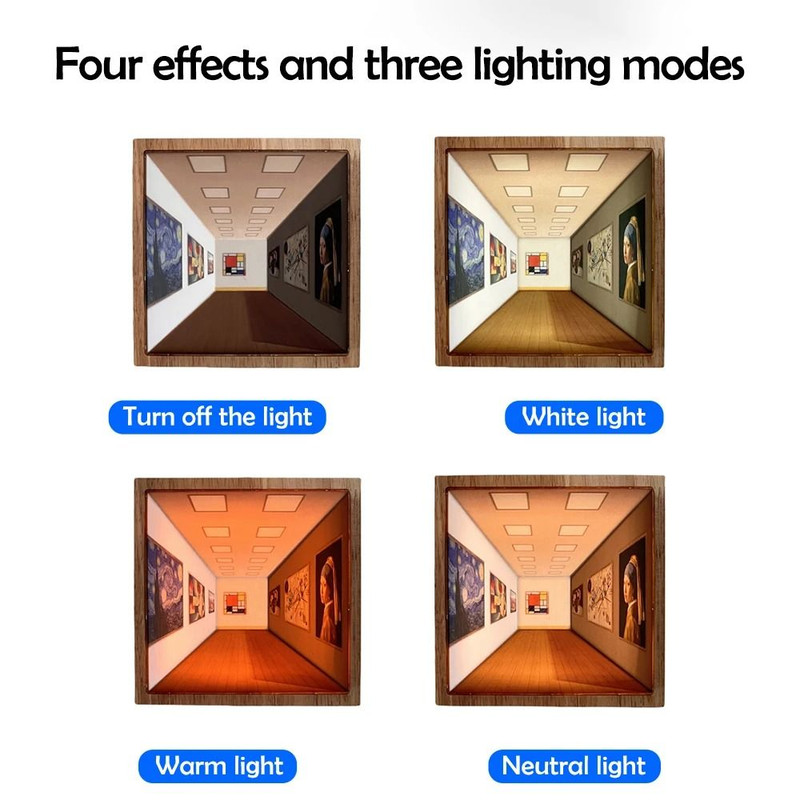 Naked Eye 3D Visual Night Light Wall Lamp 4