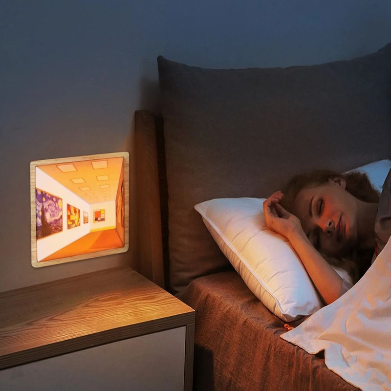 Naked Eye 3D Visual Night Light Wall Lamp 5