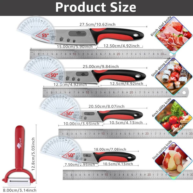 Ceramic Kitchen Knife Set With Peeler And Organizer Stand 2