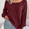 Women Casual Square Neck Button Sweater Long Sleeve Knit Pullover For Fall And Winter Style 1