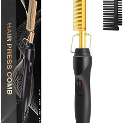two in one electric hot comb hair straightener and beard styler with fast heating for travel and home use