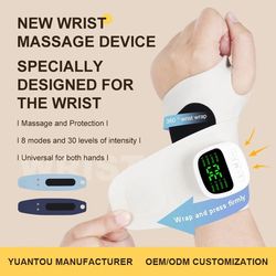 electric cordless wrist massager for carpal tunnel and fatigue relief with usb rechargeable design