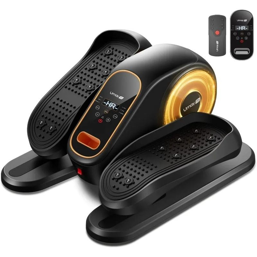 Quiet Portable Under Desk Elliptical Trainer For Seniors And Seated Workouts With Remote Control 0