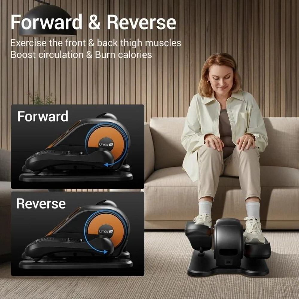 Quiet Portable Under Desk Elliptical Trainer For Seniors And Seated Workouts With Remote Control 2