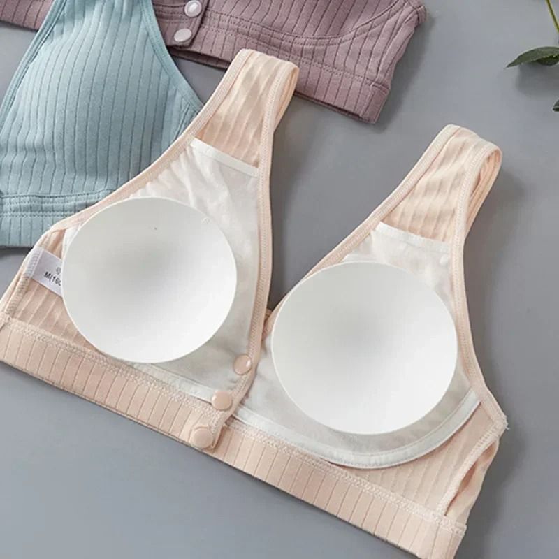 Breathable Cotton Nursing Bra With Front Opening For Breastfeeding Comfort 2