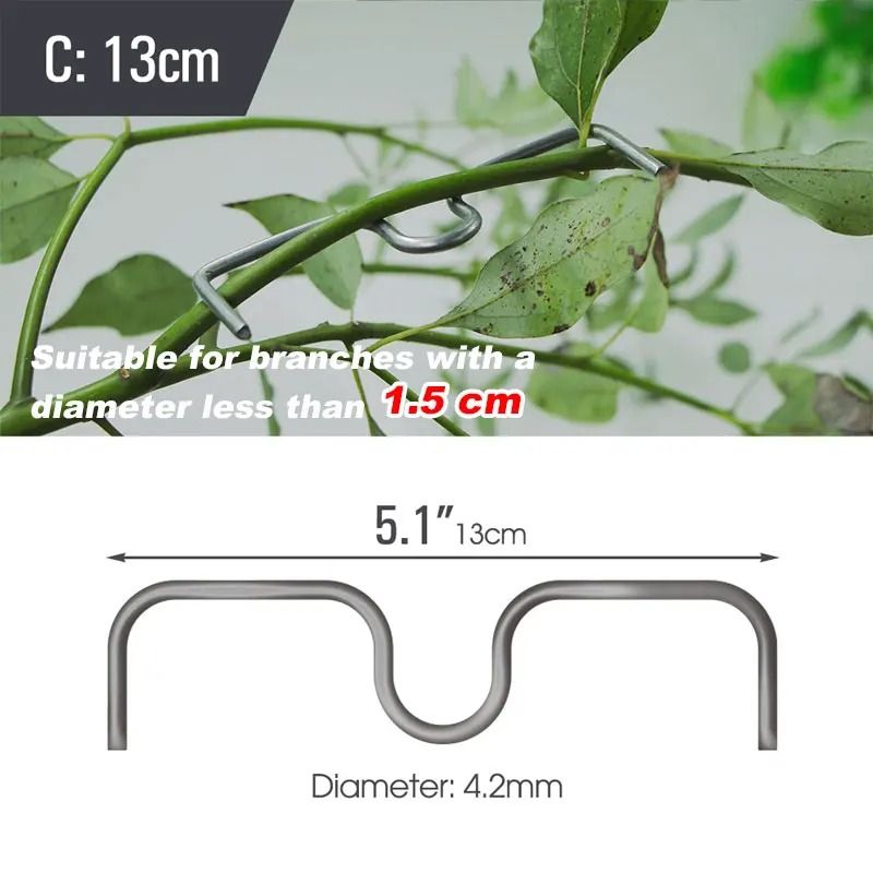 Heavy Duty Garden Branch Spreader Clips Set Reusable Limb Support Fixators For Fruit Trees And Vine 8