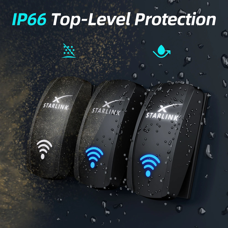 Waterproof Starlink Rocker Switch With Wiring Kit For 12V 24V Systems 2