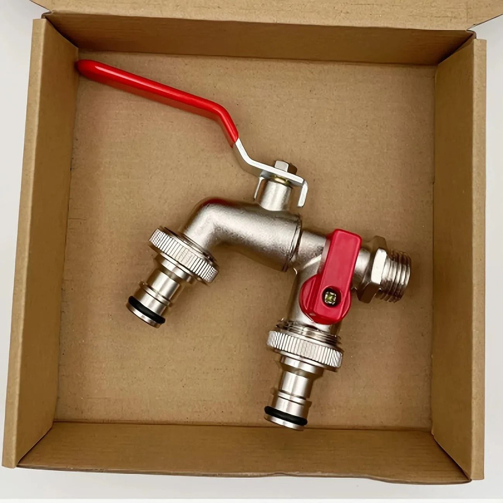 Heavy Duty Brass Garden Water Faucet With EasyTurn Lever Handle 0