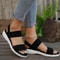 Womens Elastic Knit Wedge Sandals For Summer Comfort And Style 2
