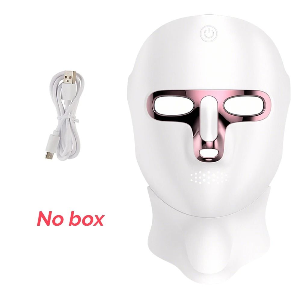 Rechargeable LED Face And Neck Mask With Seven Color Light Therapy For Skin Rejuvenation 6