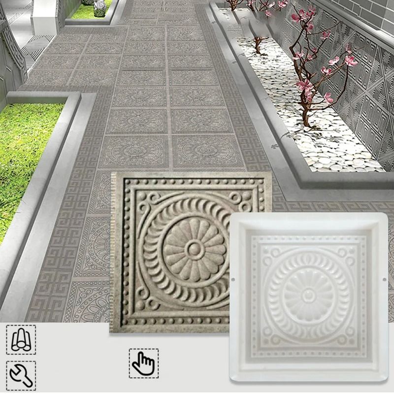 Artistic Petal Shaped Cement Mold For Garden Decoration 2