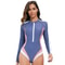 Protective Long Sleeve One Piece Swimsuit For Women With Slim Fit And Zipper Closure 0