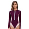 Protective Long Sleeve One Piece Swimsuit For Women With Slim Fit And Zipper Closure 3