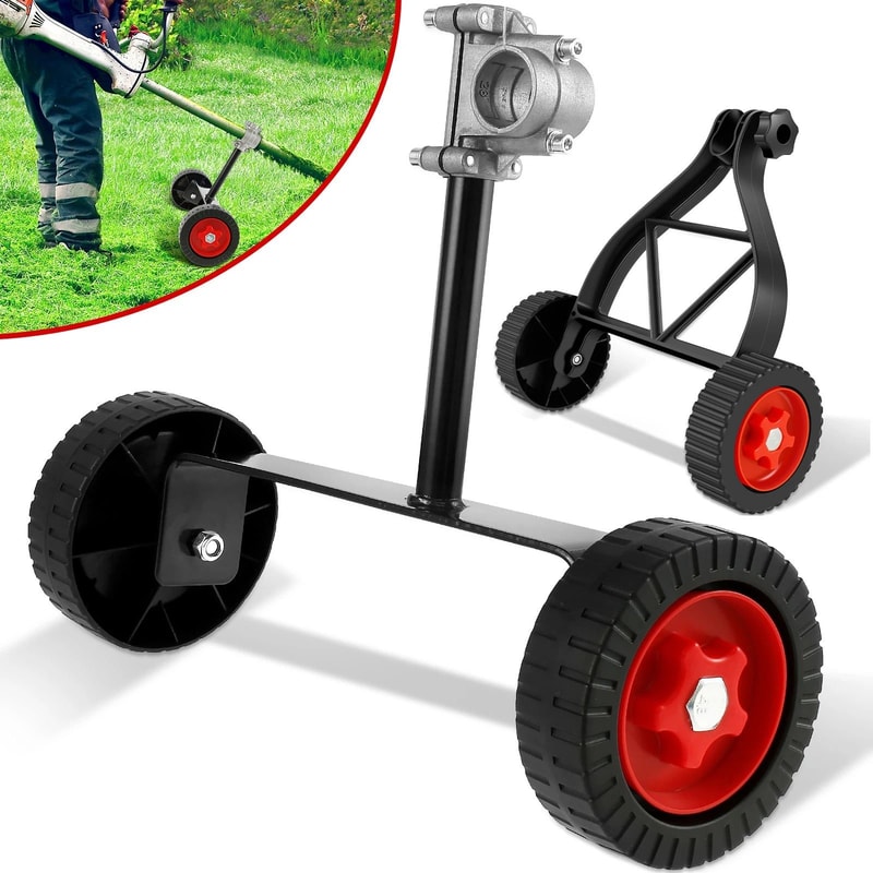 Universal Trimmer Support Wheel Attachment For Effortless Grass Cutting 0