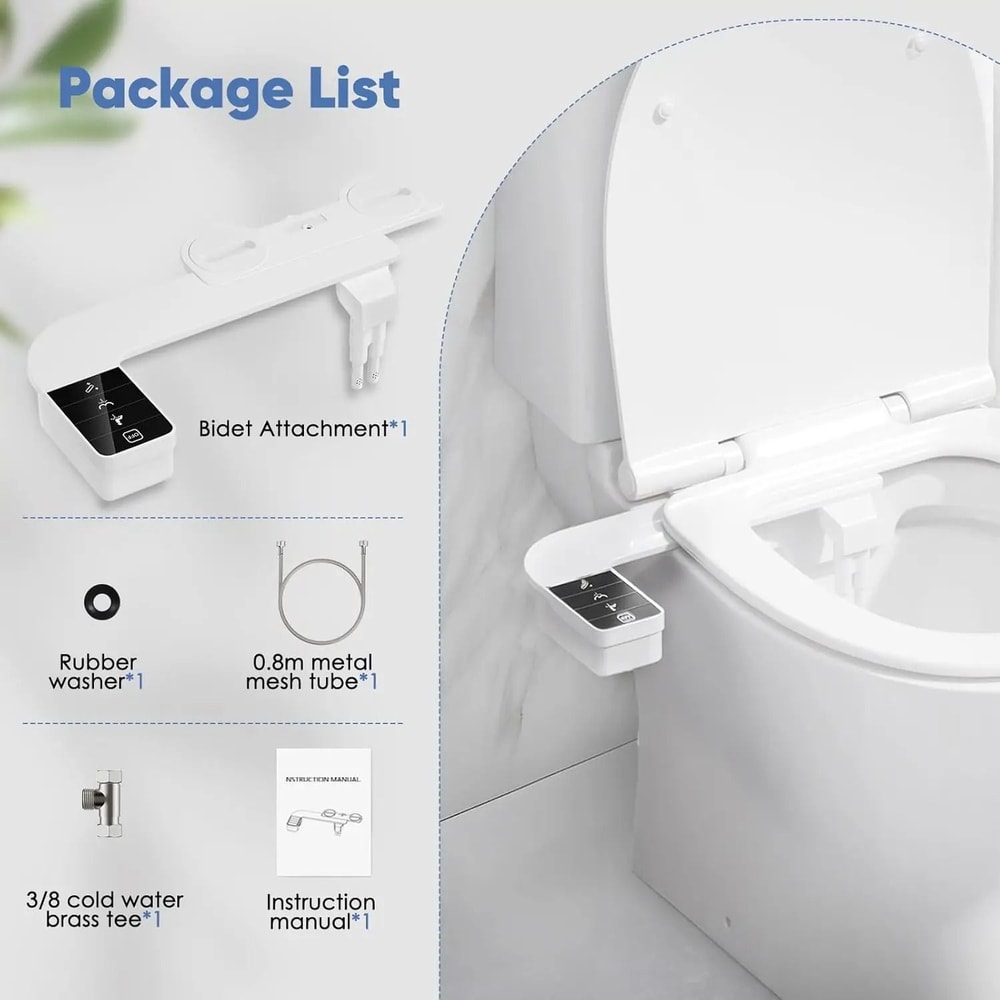 Self Cleaning Bidet Attachment With Dual Nozzles And Ultra Thin Design 5