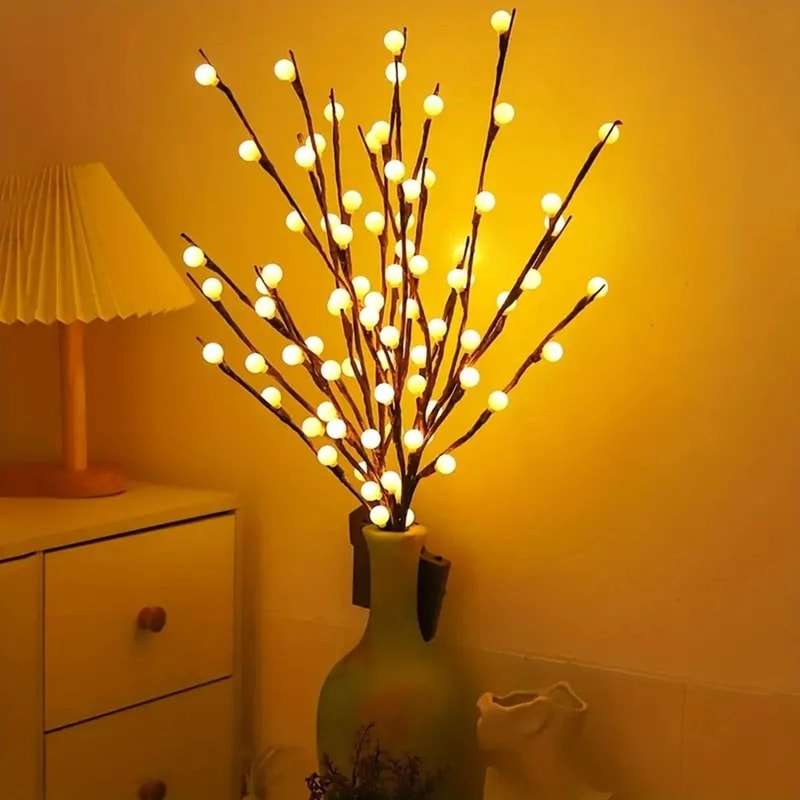 White Birch Twig Lights For Indoor Ambience 0