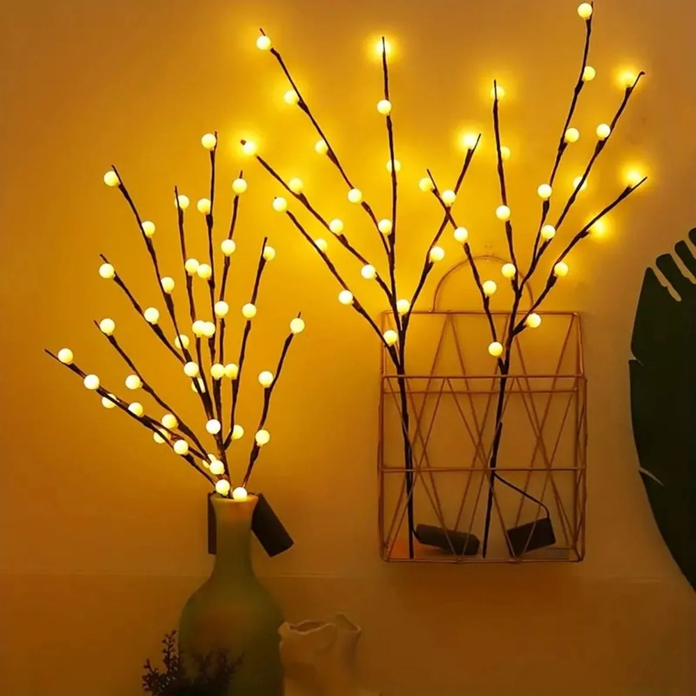 White Birch Twig Lights For Indoor Ambience 5