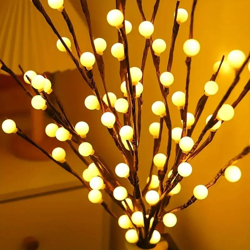 White Birch Twig Lights For Indoor Ambience 6