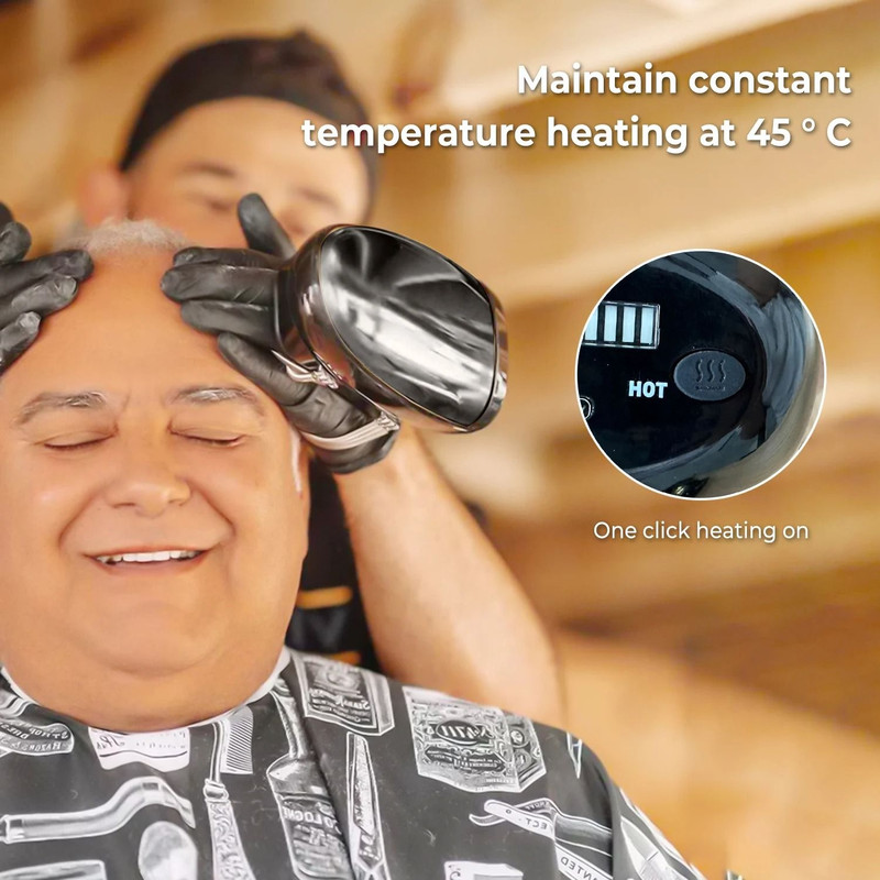 Cordless Metal Handheld Heat Massager With Dual Massage Nodes 4