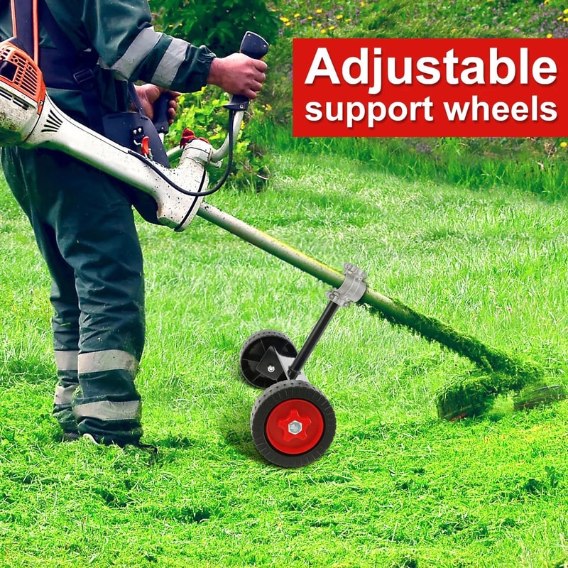 Adjustable Support Wheels For Weed Trimmers And Lawn Edgers 2