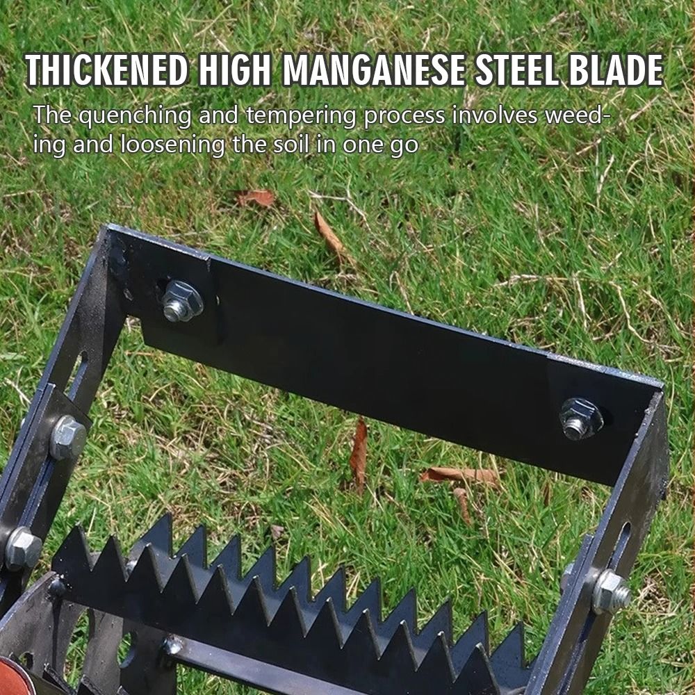 Wheeled Hand Push Weeding Tool With Steel Blade No Handle 2