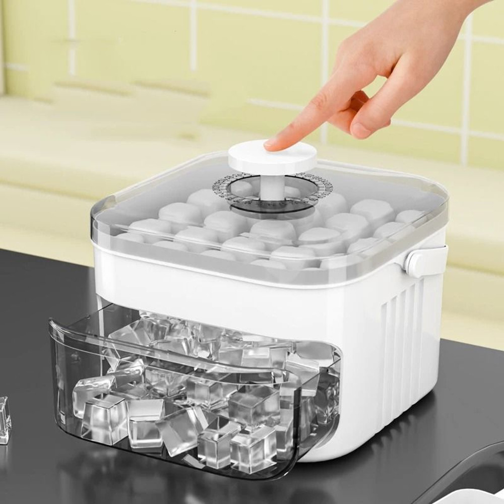 Fifty Cube Ice Mold With Press Top Lid Reusable Ice Maker Tray 0