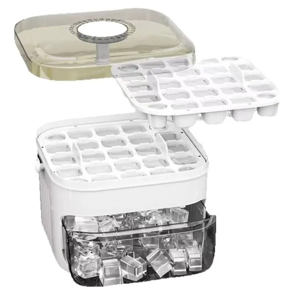 Fifty Cube Ice Mold With Press Top Lid Reusable Ice Maker Tray 1