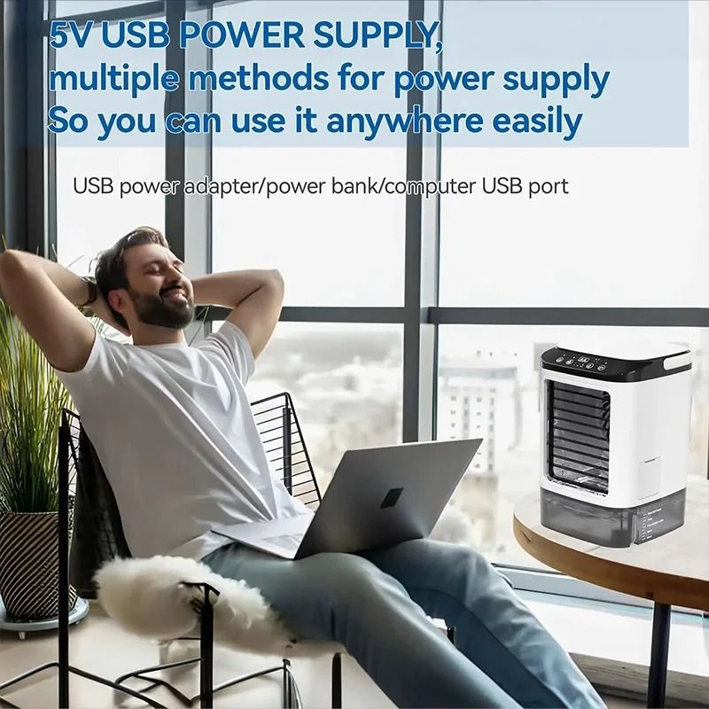 USB Desktop Cooling Fan With Water Tank And Mist Function 3