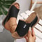 Women Wedge Slippers Open Toe Breathable Sandals With Buckle 7