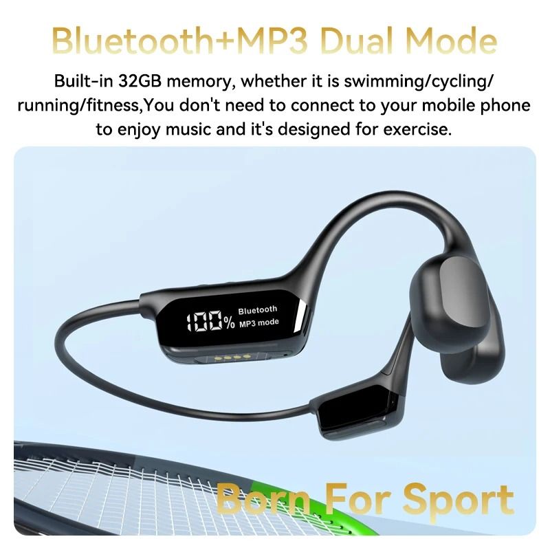 Waterproof Bone Conduction Headphones With MP3 Storage And Bluetooth 4