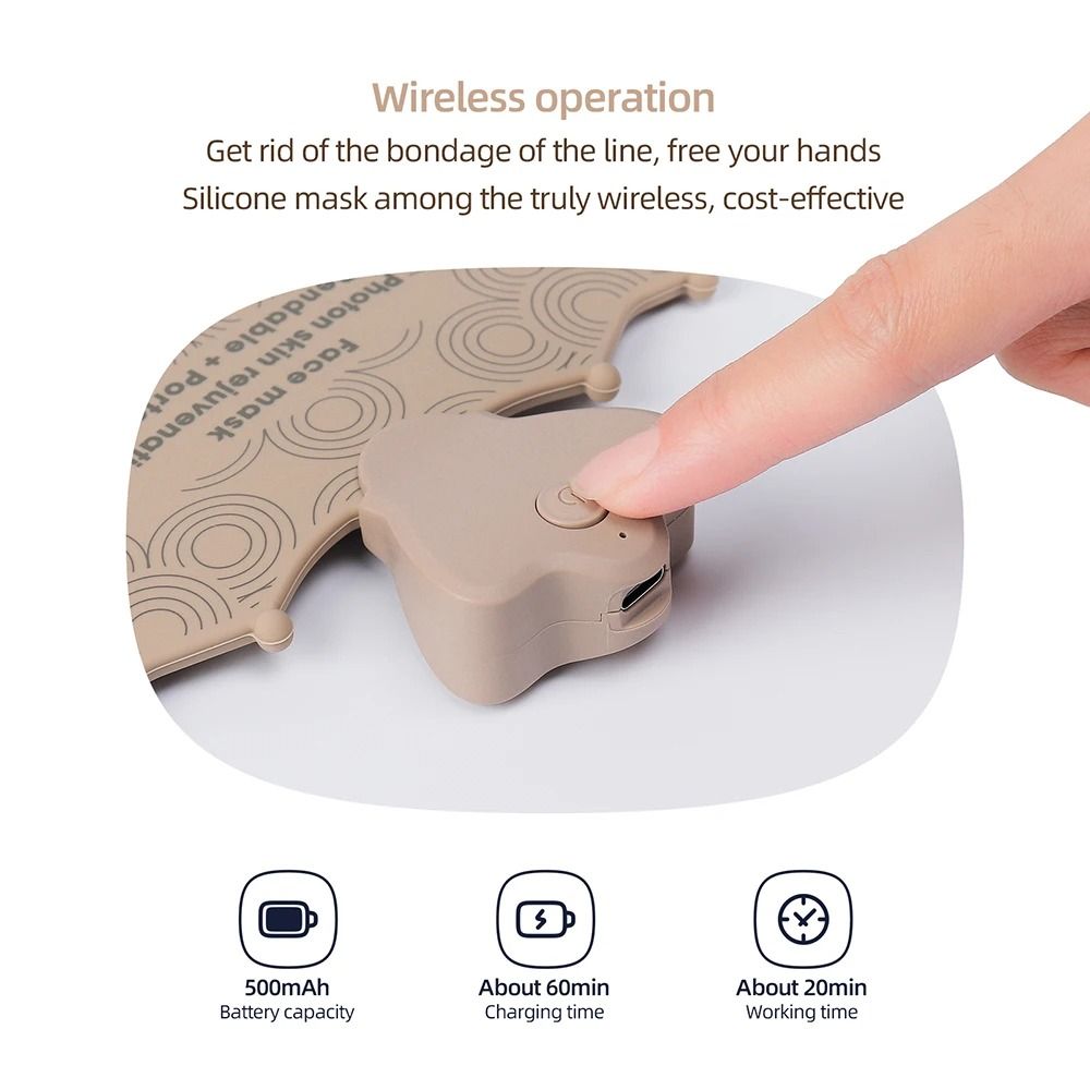 Silicone LED Photon Therapy Face Mask With Seven Color Light Modes For Skin Repair 4