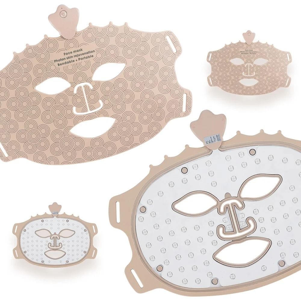 Silicone LED Photon Therapy Face Mask With Seven Color Light Modes For Skin Repair 5