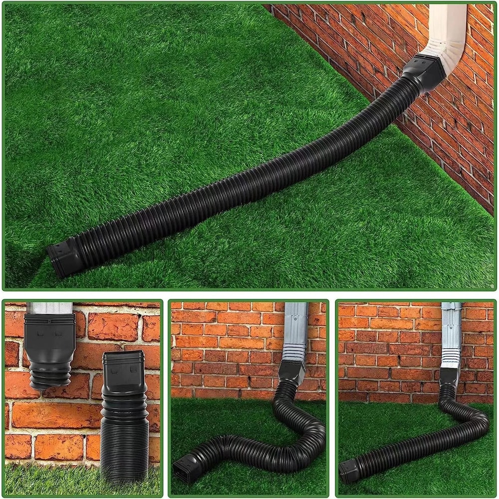 Flexible Rain Gutter Downspout Extension With Multiple Connector Sizes And Easy Installation 3